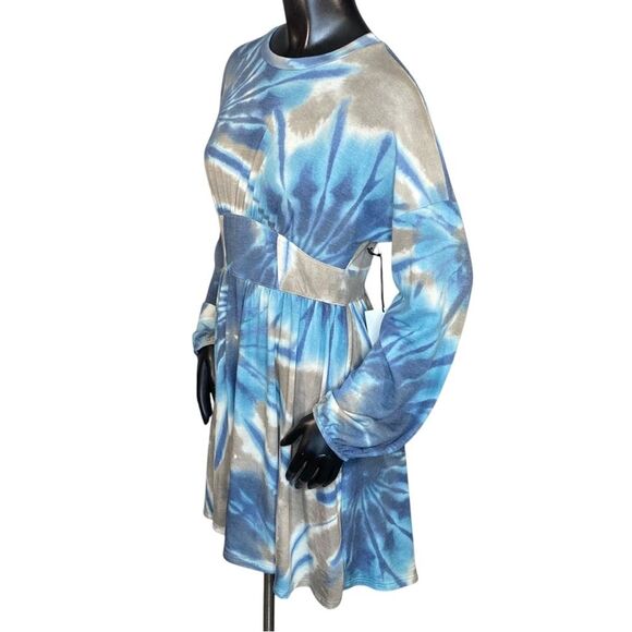 Whiteroom & Cactus NWT Long Sleeve Mini Dress Womens Size Medium Abstract Print - Picture 2 of 7